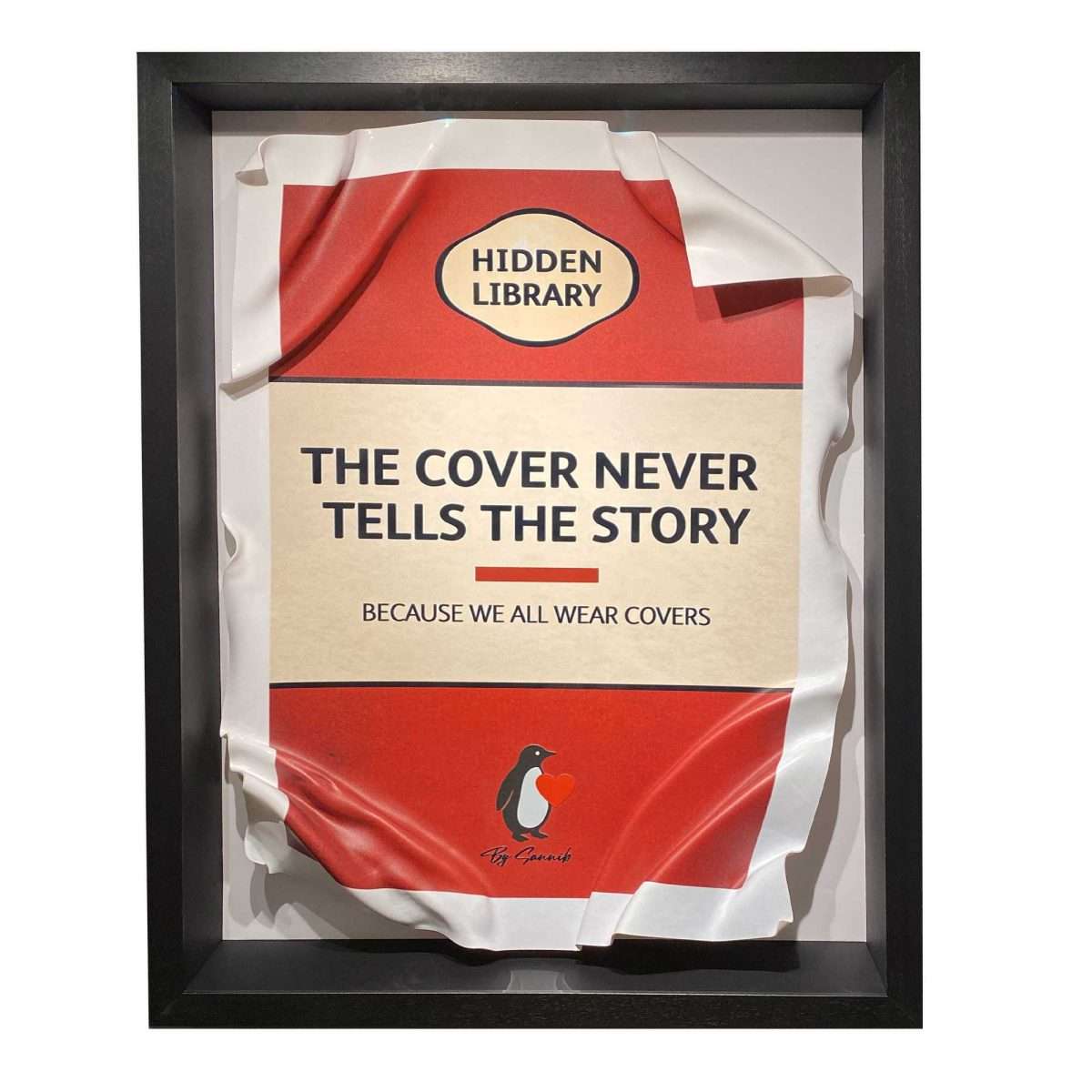 The Cover Never Tells The Story by Sannib framed